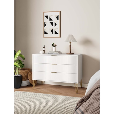 Manhattan Comfort DUMBO Dresser in White DR001-WH